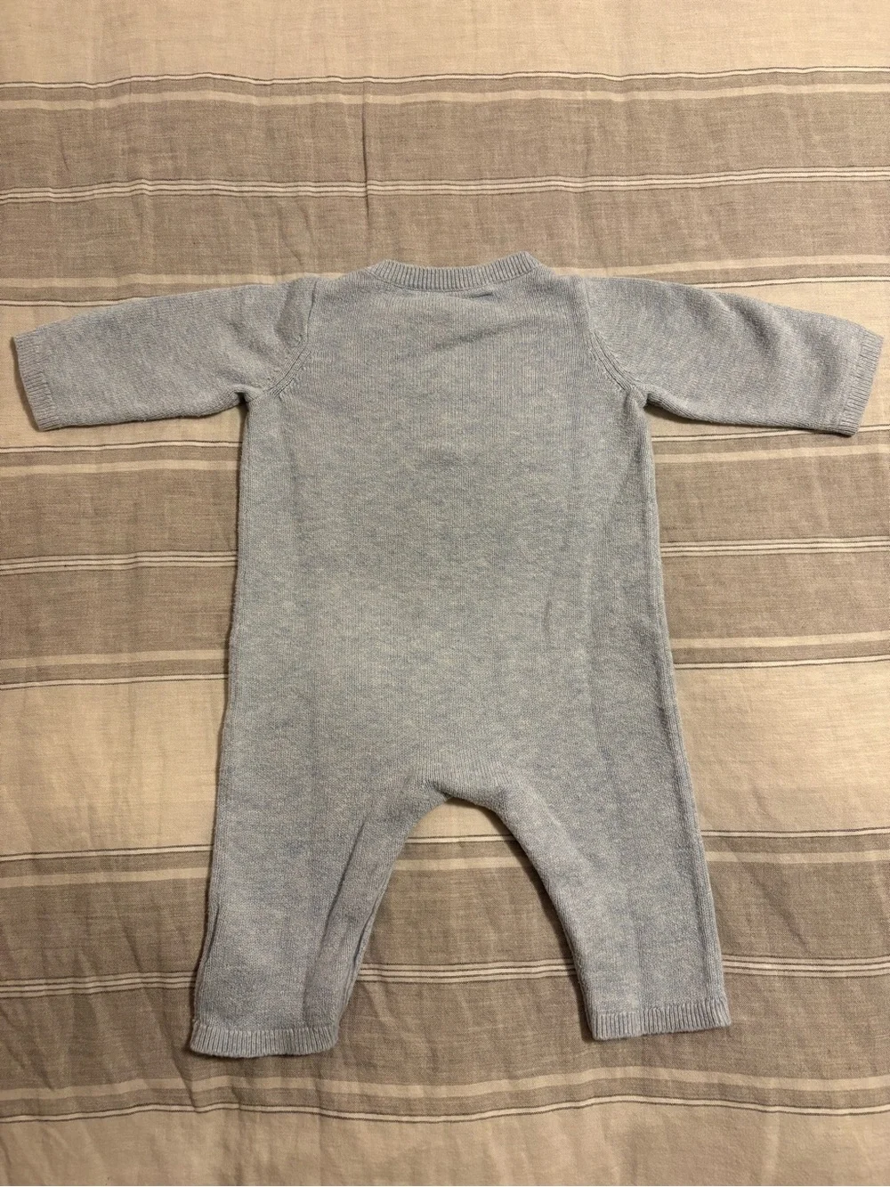 Baby Gap 3-6M Light Blue One-Piece Romper Jumpsuit Sweater